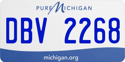 MI license plate DBV2268