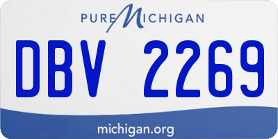 MI license plate DBV2269