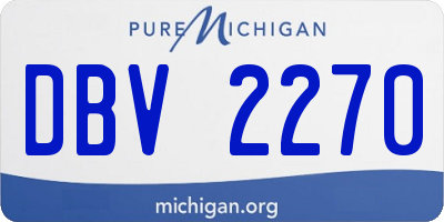 MI license plate DBV2270