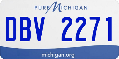 MI license plate DBV2271