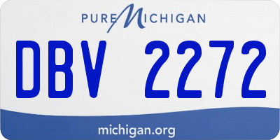 MI license plate DBV2272