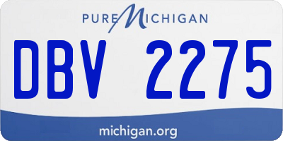 MI license plate DBV2275