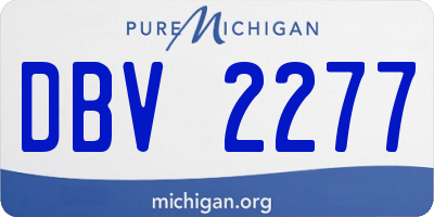 MI license plate DBV2277