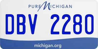 MI license plate DBV2280