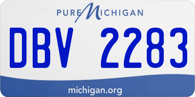 MI license plate DBV2283