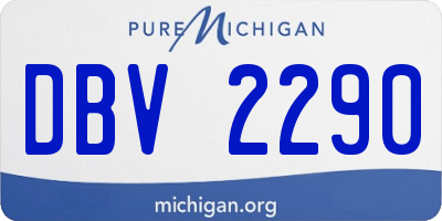 MI license plate DBV2290