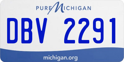 MI license plate DBV2291