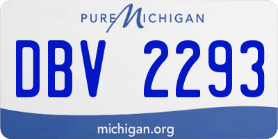 MI license plate DBV2293