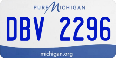 MI license plate DBV2296