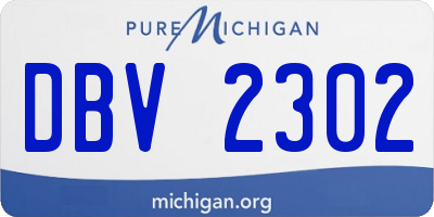 MI license plate DBV2302