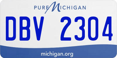 MI license plate DBV2304