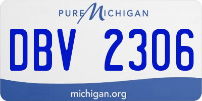 MI license plate DBV2306
