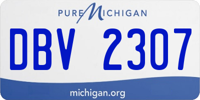 MI license plate DBV2307