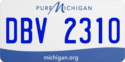 MI license plate DBV2310