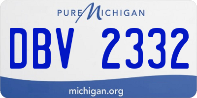 MI license plate DBV2332