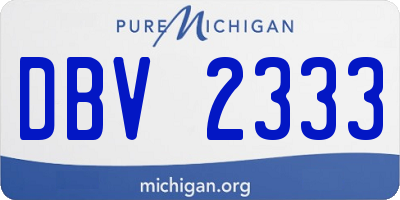 MI license plate DBV2333