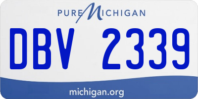 MI license plate DBV2339