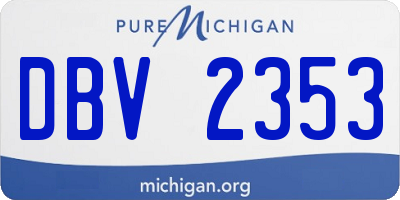 MI license plate DBV2353
