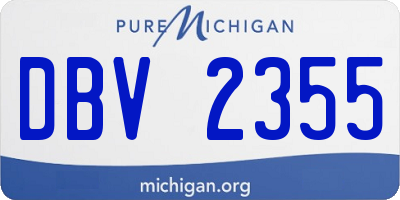 MI license plate DBV2355