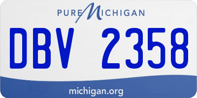 MI license plate DBV2358
