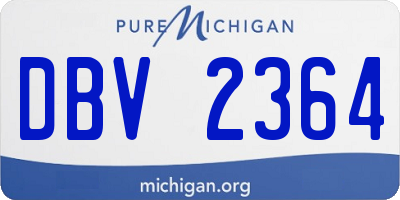 MI license plate DBV2364
