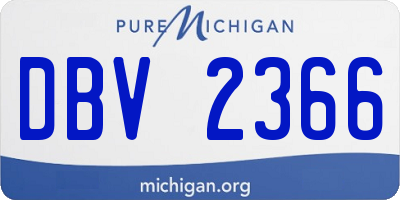 MI license plate DBV2366