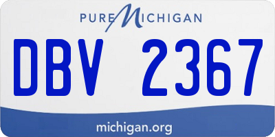 MI license plate DBV2367