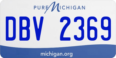 MI license plate DBV2369
