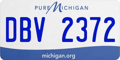 MI license plate DBV2372