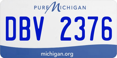 MI license plate DBV2376