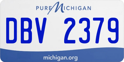 MI license plate DBV2379