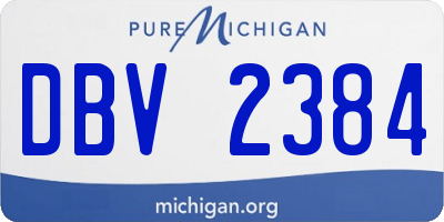 MI license plate DBV2384