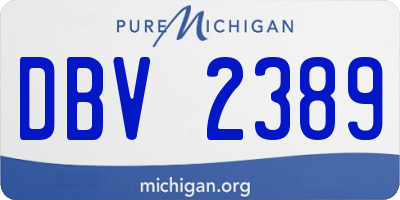 MI license plate DBV2389