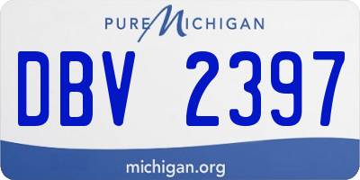 MI license plate DBV2397