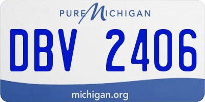 MI license plate DBV2406