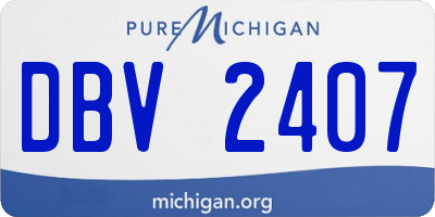 MI license plate DBV2407