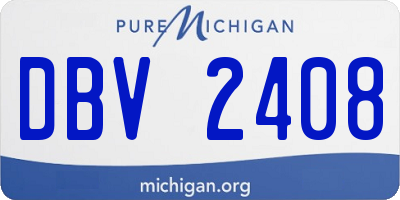 MI license plate DBV2408
