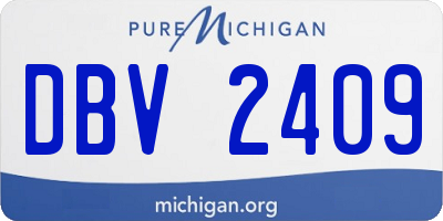 MI license plate DBV2409
