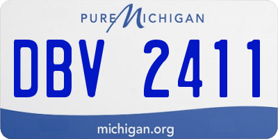 MI license plate DBV2411