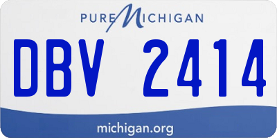 MI license plate DBV2414