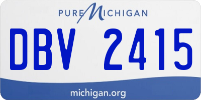 MI license plate DBV2415