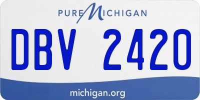 MI license plate DBV2420
