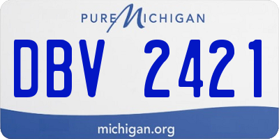 MI license plate DBV2421