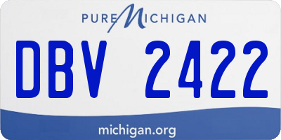 MI license plate DBV2422