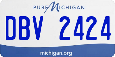 MI license plate DBV2424
