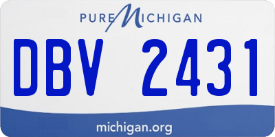 MI license plate DBV2431