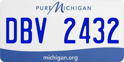 MI license plate DBV2432