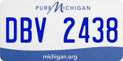 MI license plate DBV2438