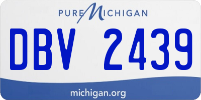 MI license plate DBV2439