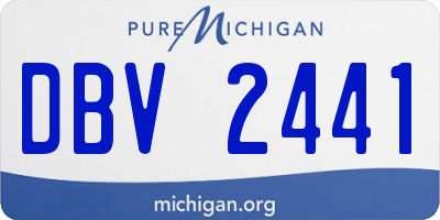 MI license plate DBV2441